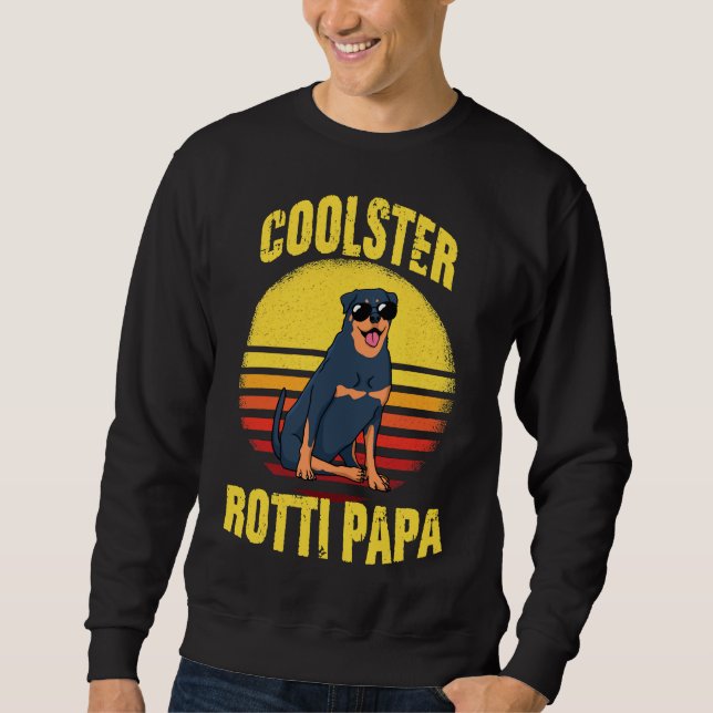 Sudadera Rotti Dad Retro Dog Lover Rottweiler Gassi (Anverso)