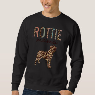 Sudadera Rottie Mama Con Leopard Print Para Rottweiler Dog