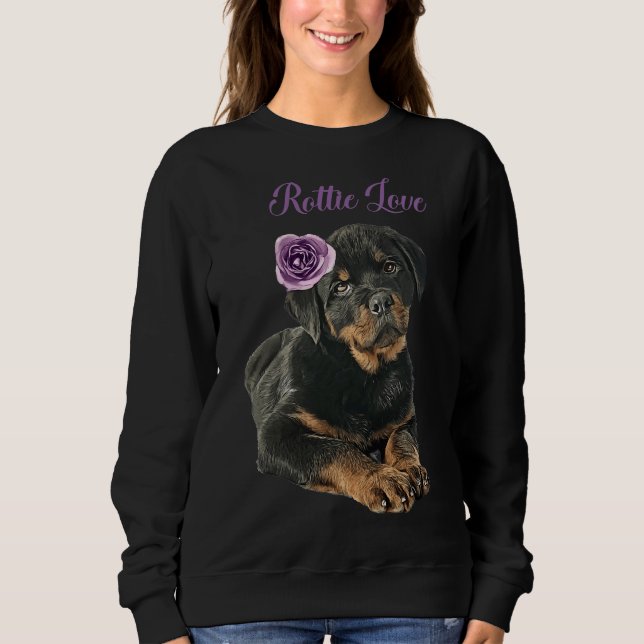 Sudadera Rottie Rosa Premium Scoop (Anverso)