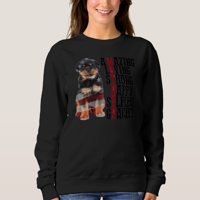 Sudadera Rottweiler Asombroso Amor Fuerte Feliz Gr Desinter (Anverso)