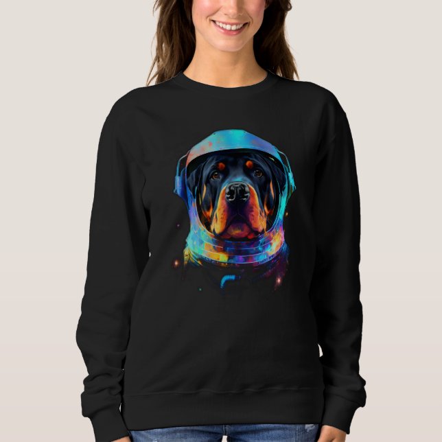 Sudadera Rottweiler Astronaut Dog in Space Suit Planetary E (Anverso)