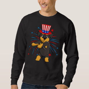 Sudadera Rottweiler Con Fuego De Gorra Estadounidense 4 De 