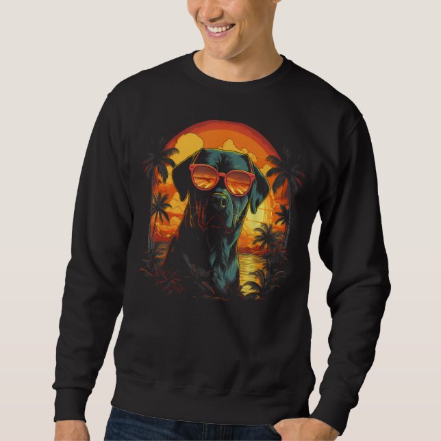 Sudadera Rottweiler Con Gafas De Sol Perro Raro Gracioso Re (Anverso)