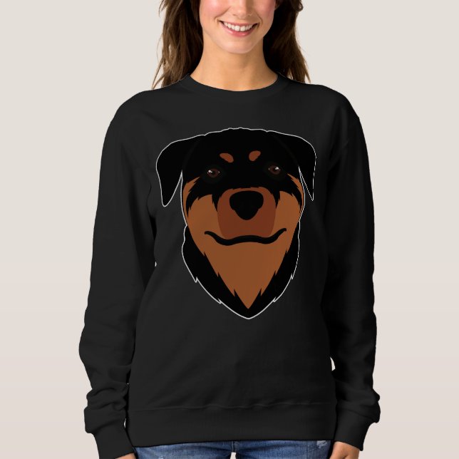 Sudadera Rottweiler Cute Face 5 (Anverso)