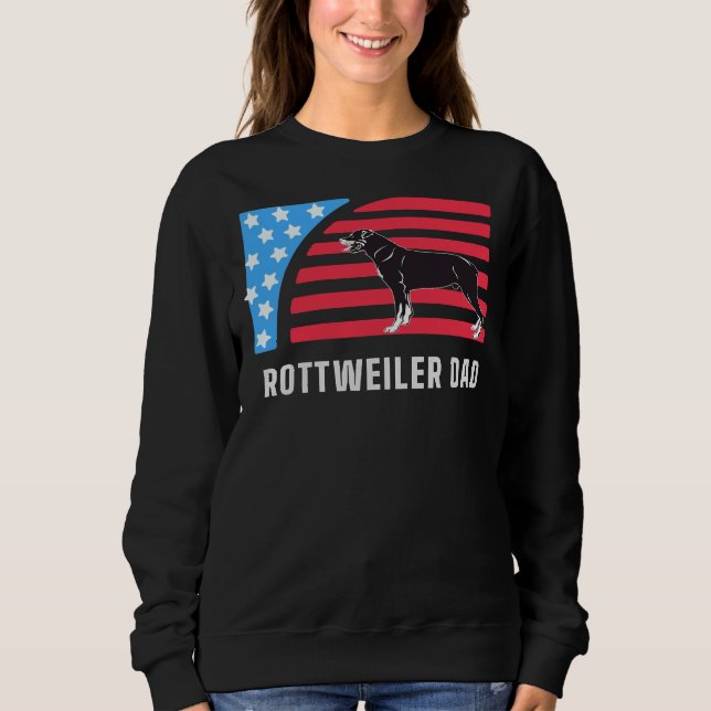 Sudadera Rottweiler Dad con bandera (Anverso)