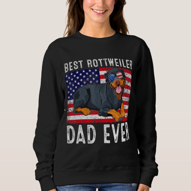 Sudadera Rottweiler Dad Dad Usa Bandera Estadounidense Rott (Anverso)