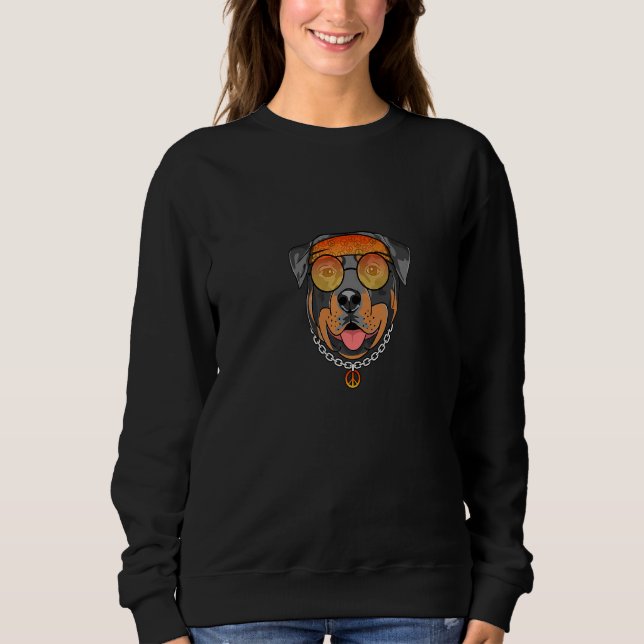 Sudadera Rottweiler de 70 con gafas de sol (Anverso)