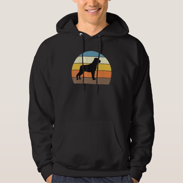Sudadera Rottweiler de Guay Retro Sunset Rottweiler propio (Anverso)