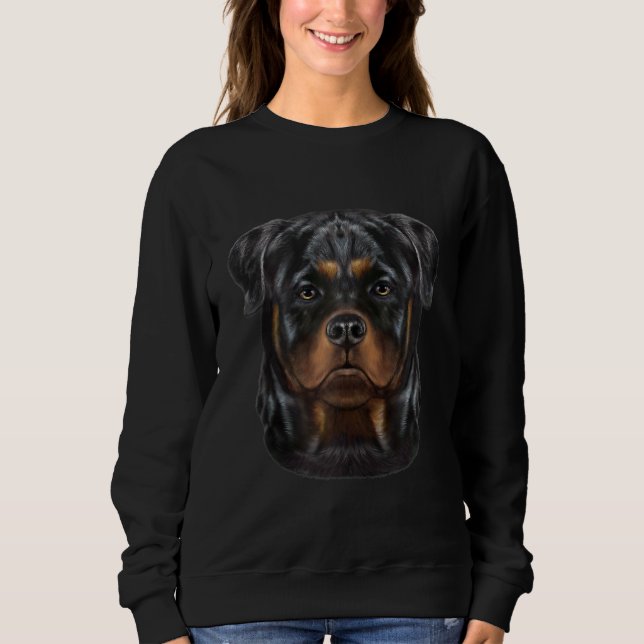 Sudadera Rottweiler Dog Face Zip Hoodie (Anverso)