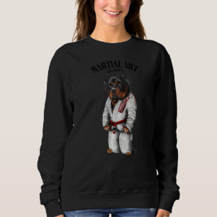 Sudadera Rottweiler Dog Judo Karate Master En Judogi Blanco
