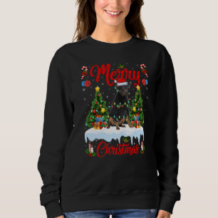 Sudadera Rottweiler Dog Lights Xmas Tree Santa Rottweiler C
