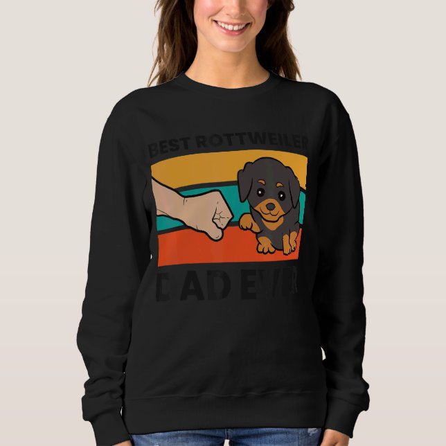 Sudadera Rottweiler Dog Papa Best Rottweiler Dad (Anverso)