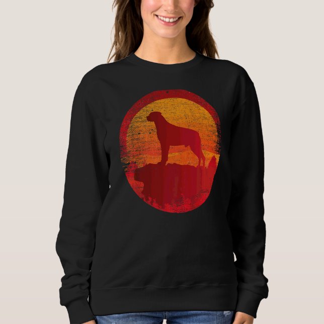 Sudadera Rottweiler Dog Retro Sunset (Anverso)