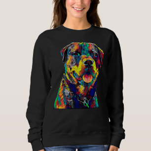 Sudadera Rottweiler Dog Verdadero Amigo Chill Face Retrato
