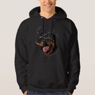 Sudadera Rottweiler Dog Wearing Aviator Sunglass with Cigar