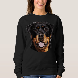 Sudadera Rottweiler Face Retrato Cute Rottweiler Mom Rotti
