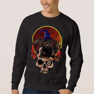 Sudadera Rottweiler Halloween Con Balas Skull Y Witc