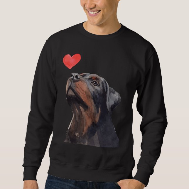 Sudadera Rottweiler Heart Dog Love (Anverso)