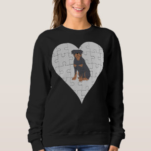 Sudadera Rottweiler Heart Jigsaw Pieces Rottweiler