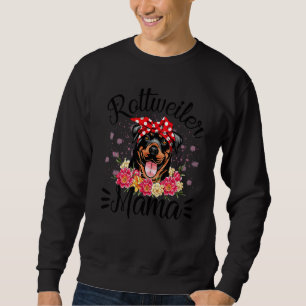 Sudadera Rottweiler Mama Florals Cute el Día de la Madre Pe