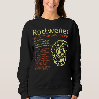 Sudadera Rottweiler Mejor Entrenador Humano Capacitará A Cu