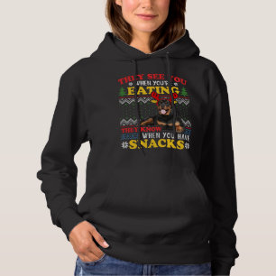 Sudadera Rottweiler Navidades feos Hoodie Dog Lover Xmas Gi