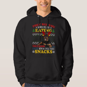 Sudadera Rottweiler Navidades feos Hoodie Dog Lover Xmas Gi