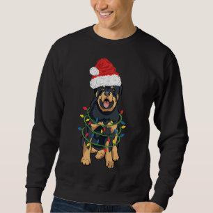 Sudadera Rottweiler Navidades Rottweiler En Santa Hat Y L