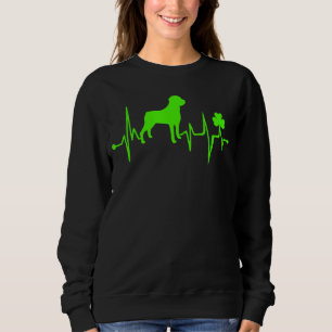 Sudadera Rottweiler Shamrock Heartbeat St Patricks Day Dog