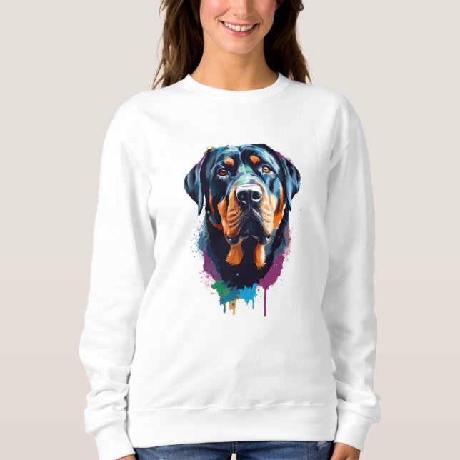 Sudadera Rottweiler Vibrante y Colorido (Anverso)