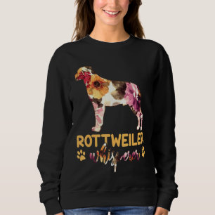 Sudadera Rottweiler Whisperer Flower Dog