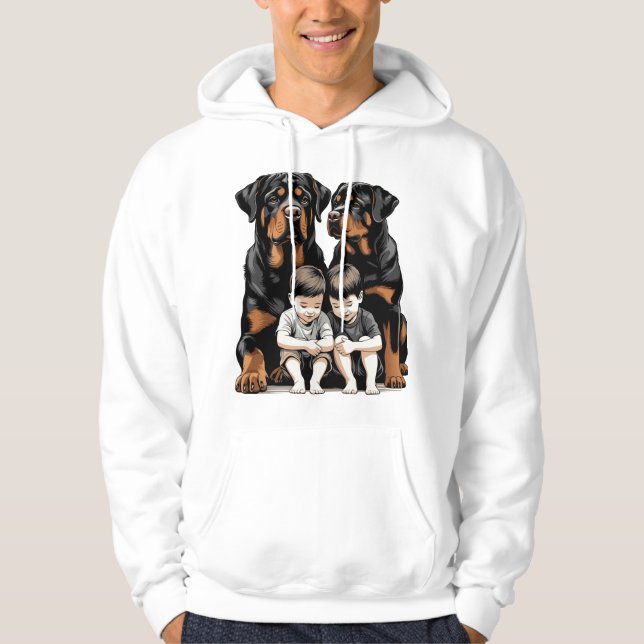 Sudadera Rottweilers, Protective Family Pet (Anverso)