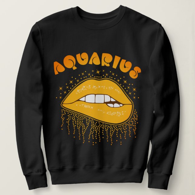 Sudadera Rótulo Aquarius Zodiac (Anverso del diseño)