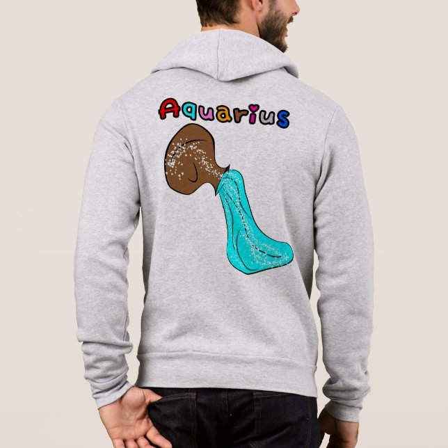 Sudadera Rótulo Aquarius Zodiac | Astrología del portador d (Reverso)