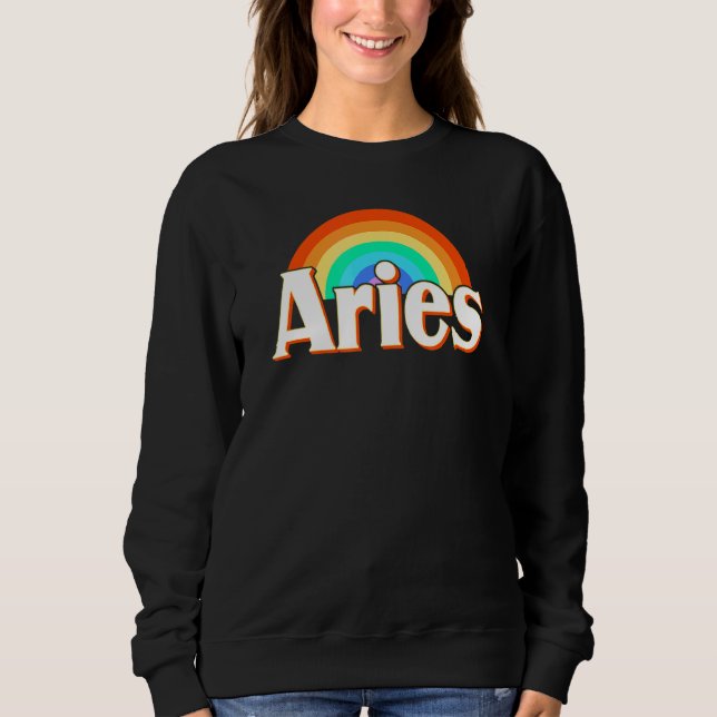 Sudadera Rótulo Aries Zodiac (Anverso)