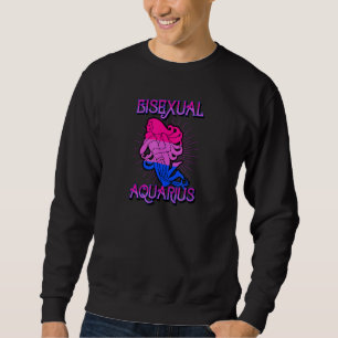 Sudadera Rótulo bisexual Aquarius Zodiac Horóscopo de nacim