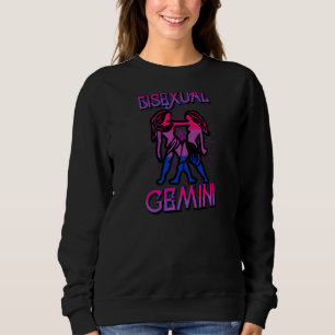 Sudadera Rótulo bisexual Gemini Zodiac Cumpleaños Horoscopi