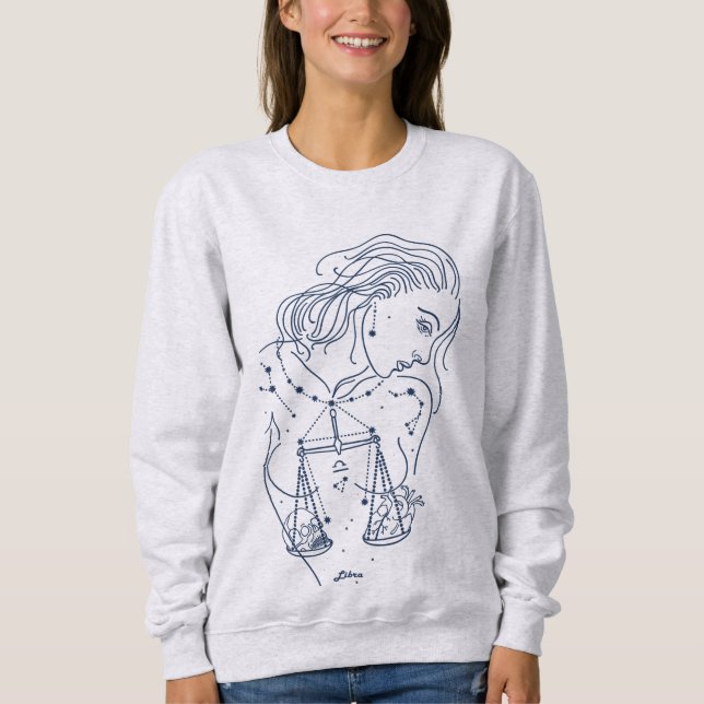 Sudadera Rótulo chica Libra Zodiac (Anverso)