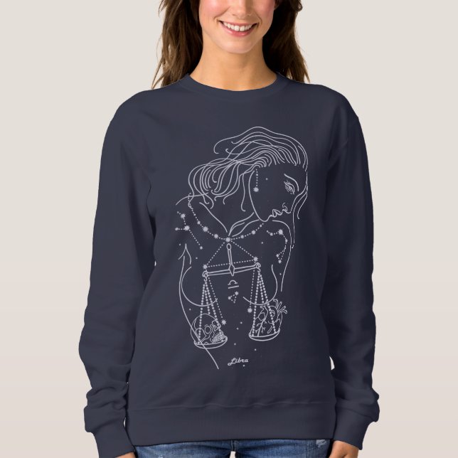 Sudadera Rótulo chica Libra Zodiac (Anverso)