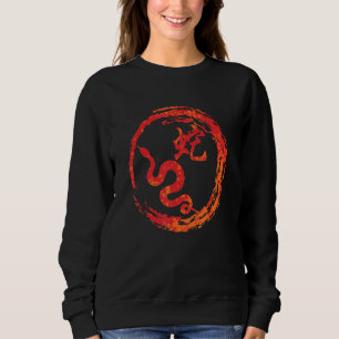 Sudadera Rótulo Chino De Serpiente Del Zodiac