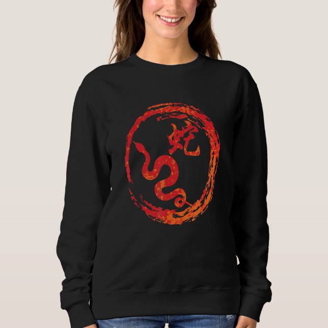 Sudadera Rótulo Chino De Serpiente Del Zodiac (Anverso)