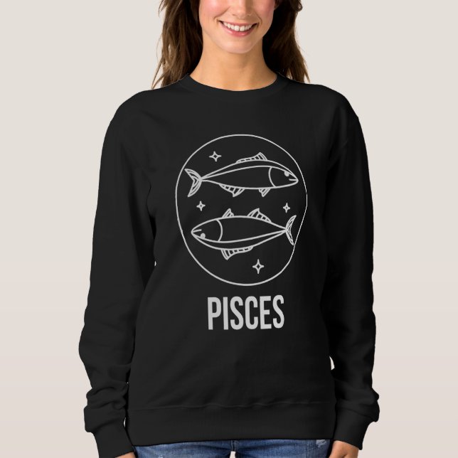 Sudadera Rótulo de Astrología Pisces Libra Zodiac 1 (Anverso)
