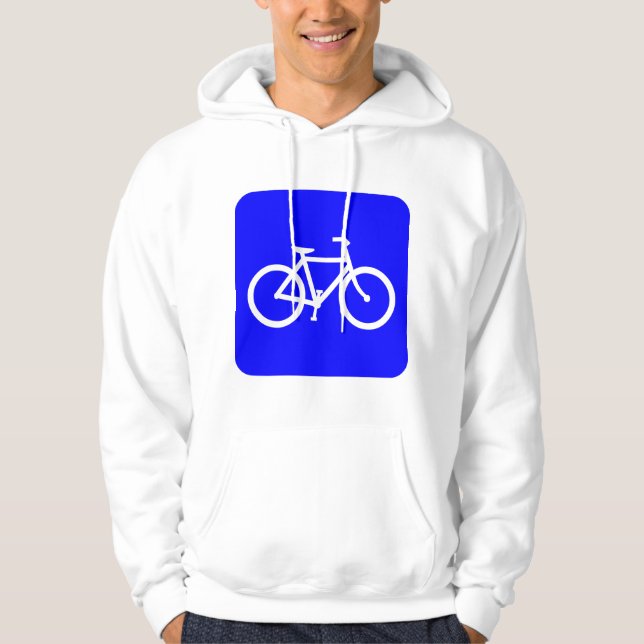 Sudadera Rótulo de bicicleta - Azul (Anverso)