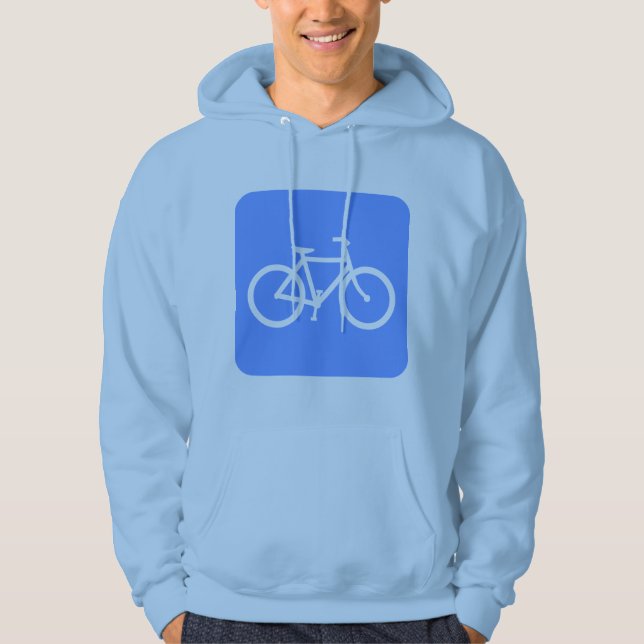 Sudadera Rótulo de bicicleta - Azul bebé (Anverso)