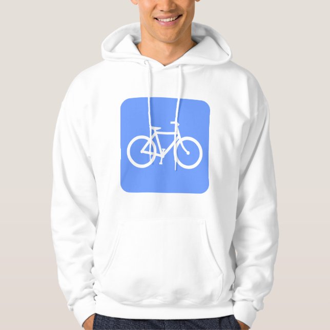 Sudadera Rótulo de bicicleta - Azul bebé (Anverso)
