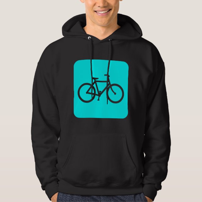 Sudadera Rótulo de bicicleta - cian (Anverso)