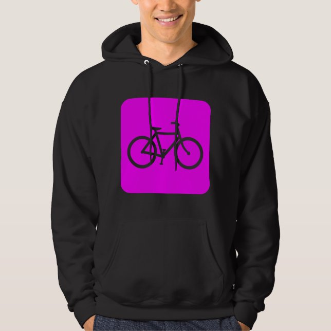 Sudadera Rótulo de bicicleta - Magenta (Anverso)