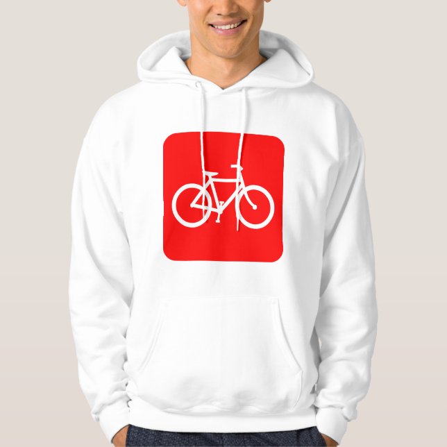 Sudadera Rótulo de bicicleta - Rojo (Anverso)