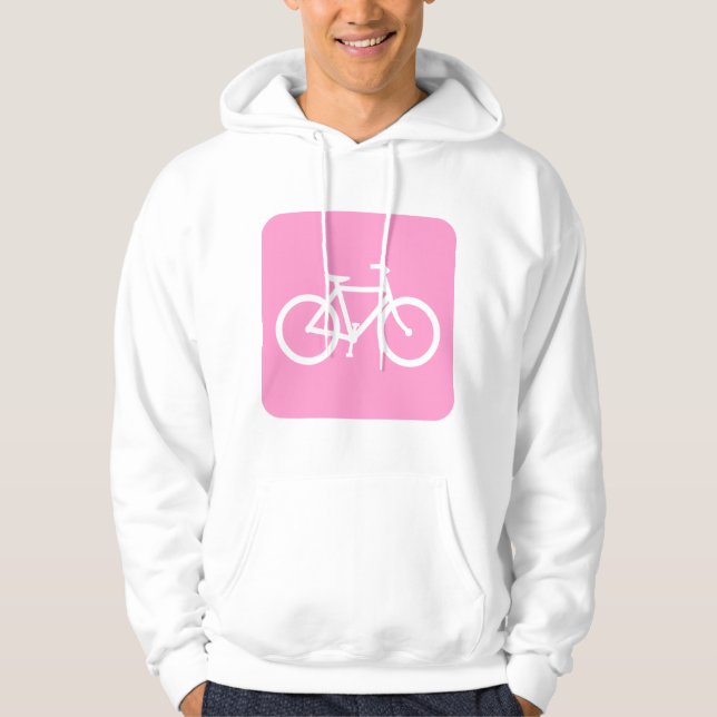 Sudadera Rótulo de bicicleta - rosa (Anverso)