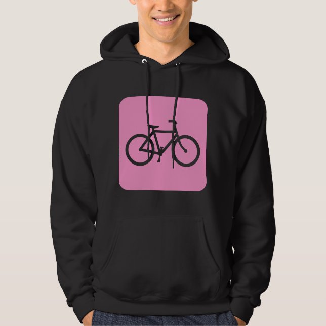 Sudadera Rótulo de bicicleta - rosa (Anverso)